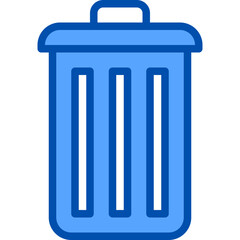 Trash blue outline icon