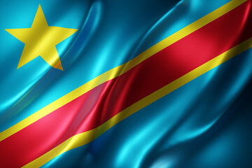 Fototapeta premium Democratic Republic of Congo 3d flag