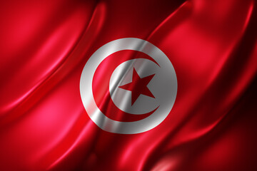  Tunisia 3d flag - 539388647