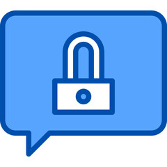 Lock filled outline icon