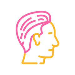 undercut hairstyle male color icon vector. undercut hairstyle male sign. isolated symbol illustration
