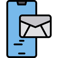 Sent mail filled outline icon