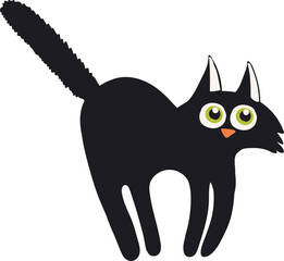 cute halloween black cat vector design