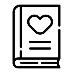 Diary line icon