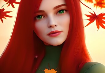 Autumnal woman