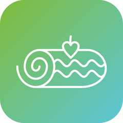 Roll Cake Icon Style