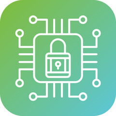 Cyber Security Icon Style