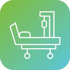 Hospital Bed Icon Style