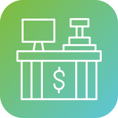 Cash Counter Icon Style