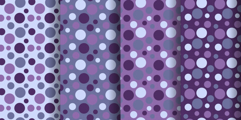 Abstract colorful random circles seamless pattern