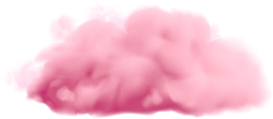 Realistic pink clouds set isolated on transparent background.  - 539393492