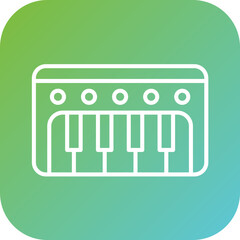 Piano keyboard Icon Style