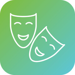 Theatre Mask Icon Style