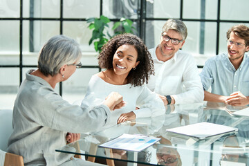 business team discussing ideas for a new project.