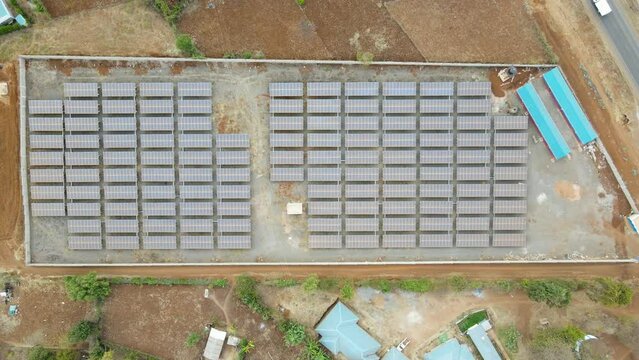 Solar power plant in rural Africa-kenya