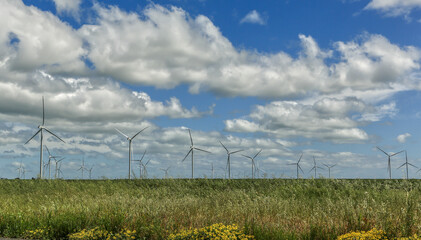 Wind farm in country Victoria, Australia. 