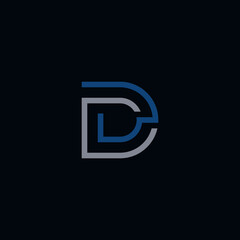 creative design logo  letter D