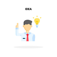 Idea icon. Vector illustration on white background.