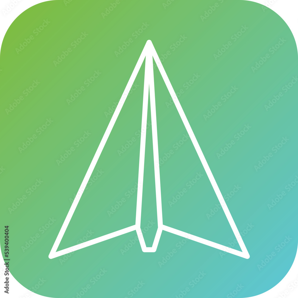 Sticker paper plane icon style