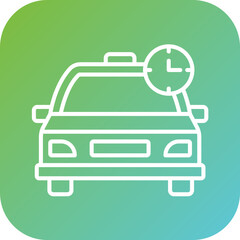 Busy Taxi Icon Style