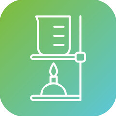Burning Flask Icon Style