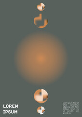 Vector Gradient Colorful Cover. Holographic Abstract Background Poster Design Template.