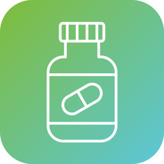 Pills Bottle Icon Style