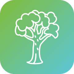 Deciduous Tree Icon Style