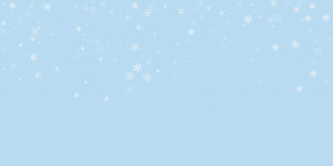 Fototapeta na wymiar Falling snowflakes christmas background. Subtle