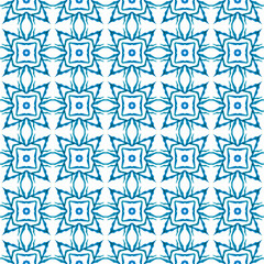 Hand painted tiled watercolor border. Blue