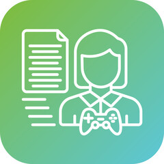 Game Script Writer Female Icon Style