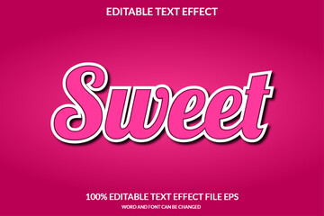 Editable text effect words and font can be changed