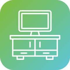 Tv Table Icon Style