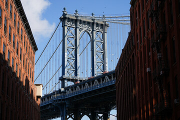 manhattan bridge photo during the day. Manhattan, New York.