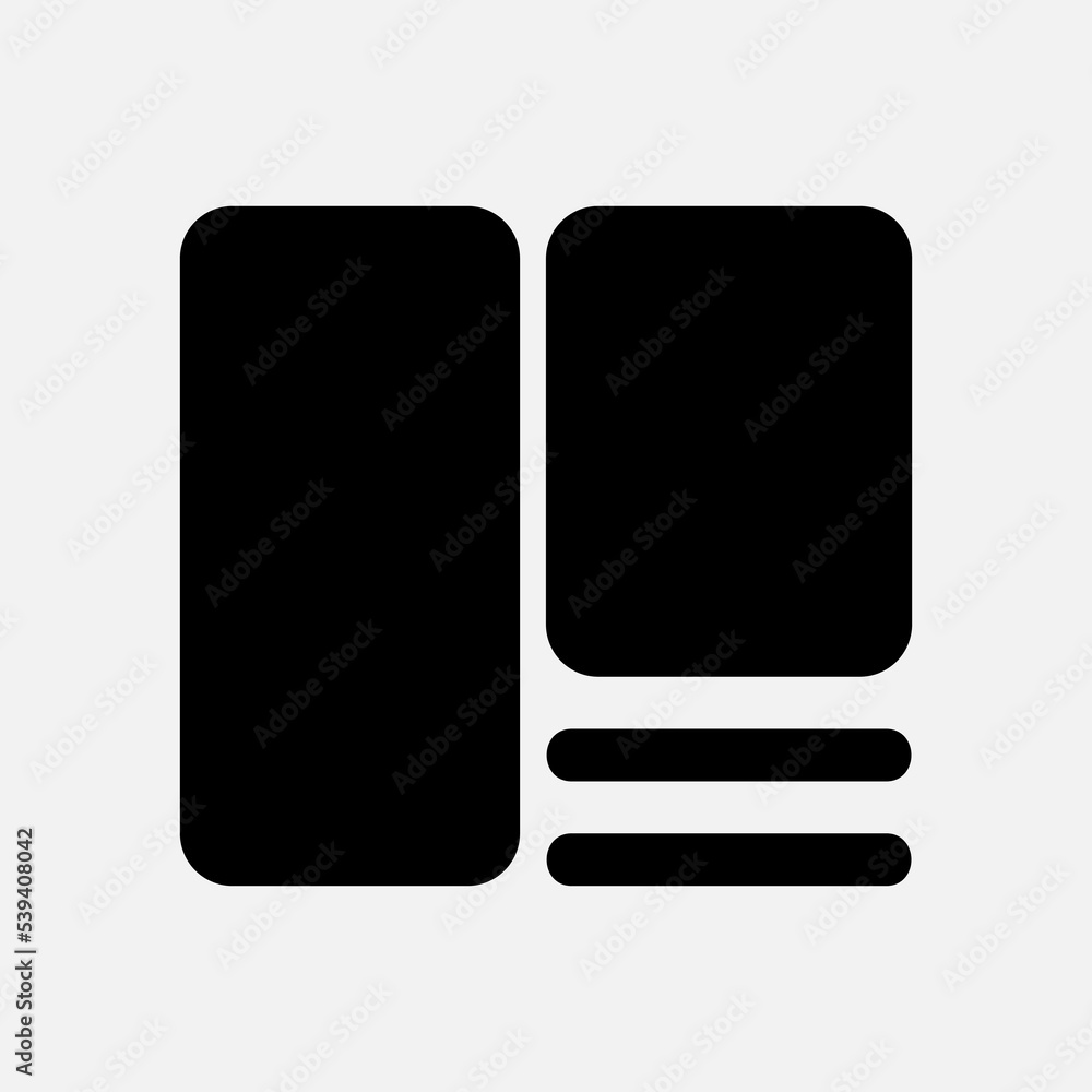 Poster layout icon in solid style, use for website mobile app presentation