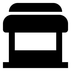 Fototapeta premium Icon Store With Style Glyph