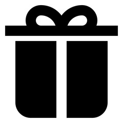Icon Gift With Style Glyph
