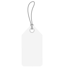 Blank paper price tag