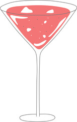Stylized Cocktail Drawing Illustration