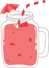 Stylized Cocktail Drawing Illustration