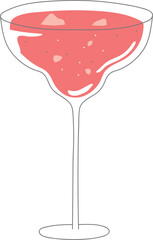 Stylized Cocktail Drawing Illustration