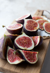 figs on a wooden board