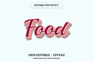 Editable text effect words and font can be changed