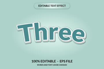 Editable text effect words and font can be changed