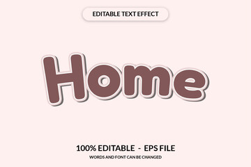Editable text effect words and font can be changed