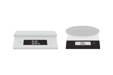 Digital scales vector illustration. flat style design scales. modern scales