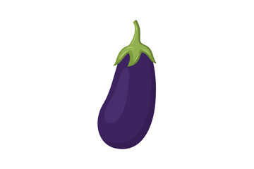 Fresh eggplant vegetable icon illustration.