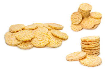 Rice wafer isolated on white background.