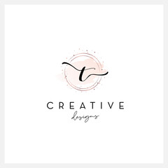Handwriting letter T logo, signature letter logo, suitable for business company.
