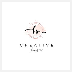 Handwriting letter B logo, signature letter logo, suitable for business company.